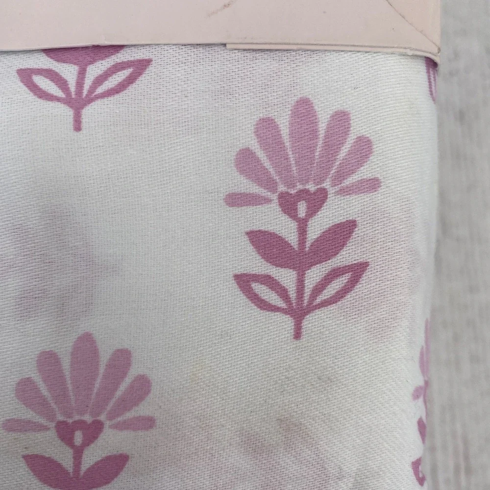 Cupcakes and Cashmere Sheet Set King White Pink Floral 100% Cotton Sateen 4pc